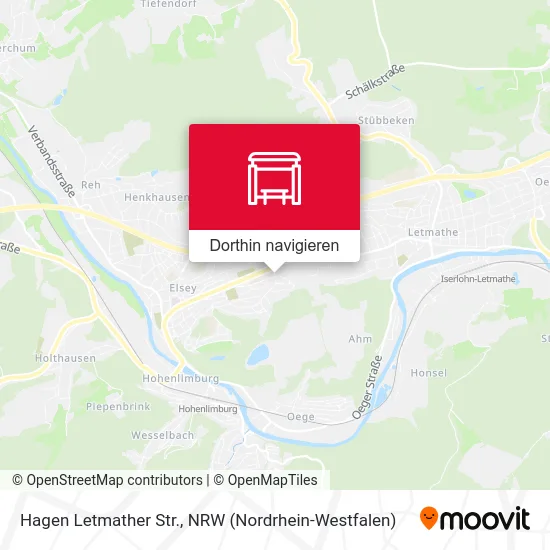 Hagen Letmather Str. Karte