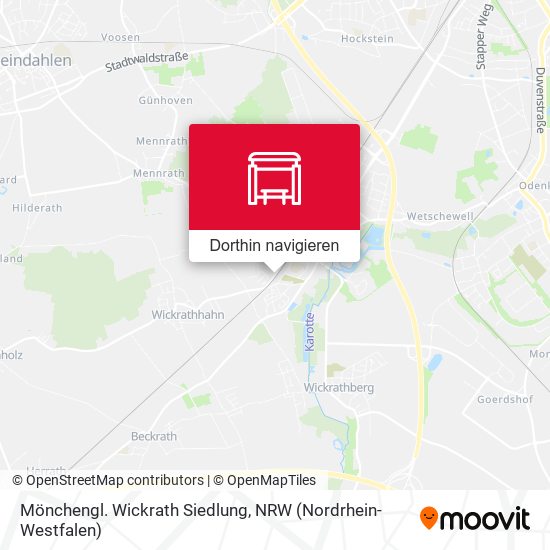 Mönchengl. Wickrath Siedlung Karte