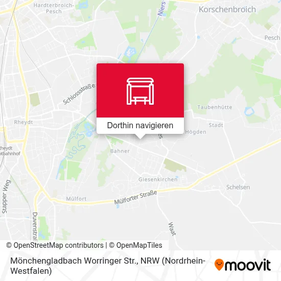 Mönchengladbach Worringer Str. Karte