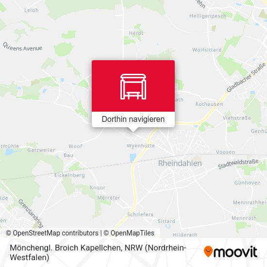 Mönchengl. Broich Kapellchen Karte