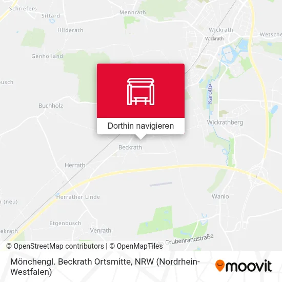 Mönchengl. Beckrath Ortsmitte Karte