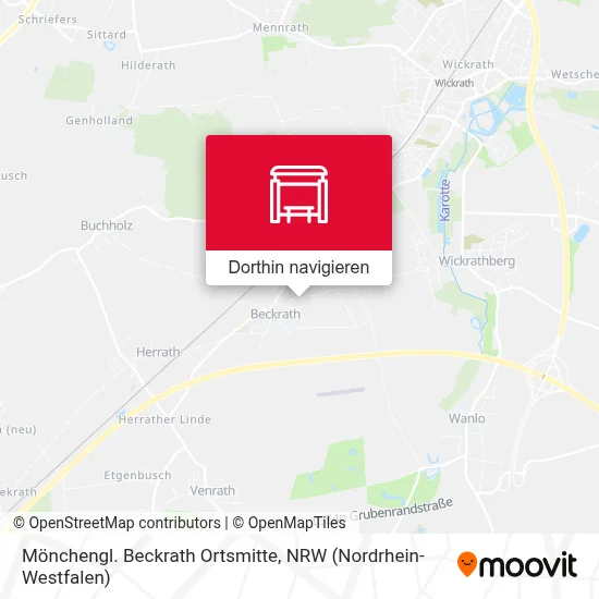 Mönchengl. Beckrath Ortsmitte Karte