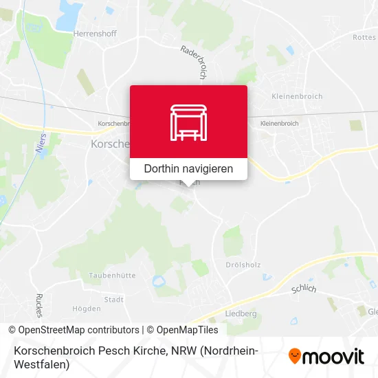 Korschenbroich Pesch Kirche Karte