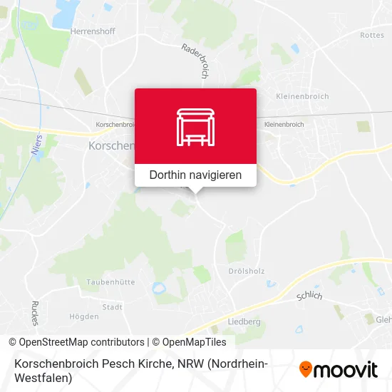 Korschenbroich Pesch Kirche Karte