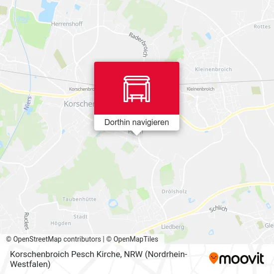 Korschenbroich Pesch Kirche Karte