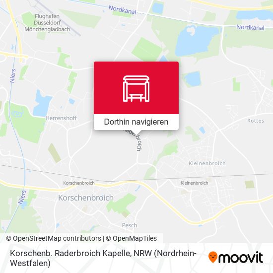 Korschenb. Raderbroich Kapelle Karte