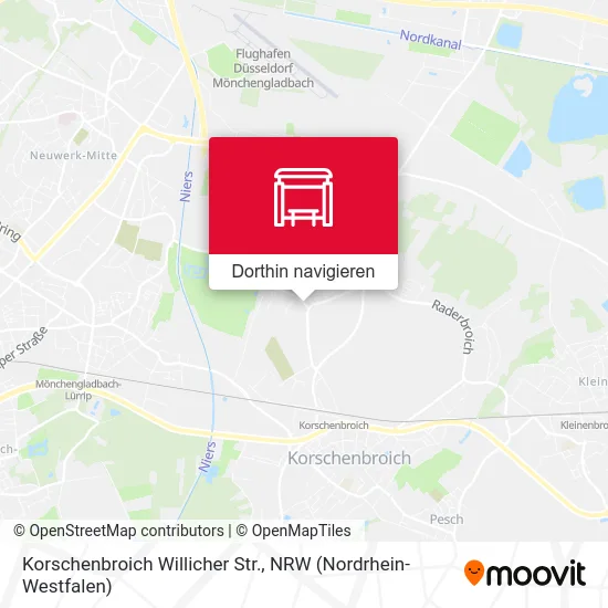 Korschenbroich Willicher Str. Karte