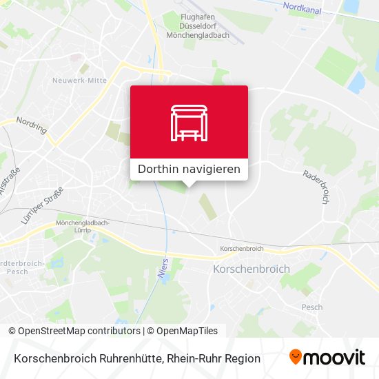 Korschenbroich Ruhrenhütte Karte