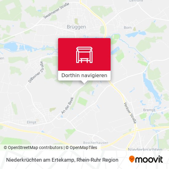 Niederkrüchten am Ertekamp Karte