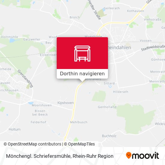 Mönchengl. Schriefersmühle Karte