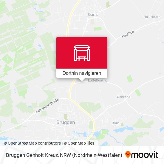 Brüggen Genholt Kreuz Karte