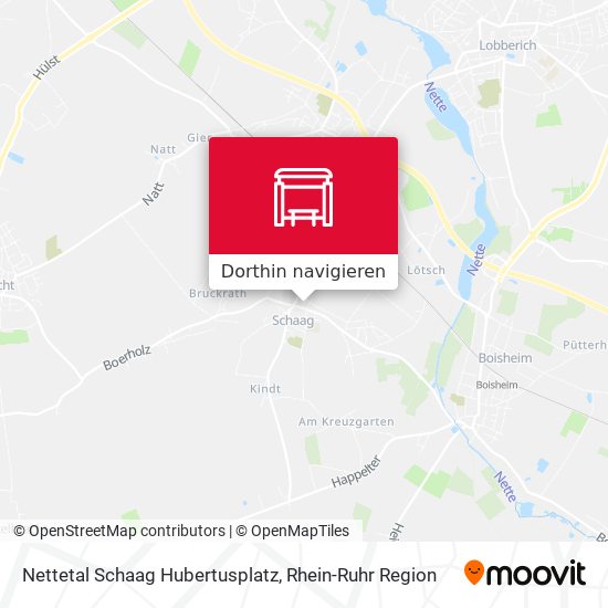 Nettetal Schaag Hubertusplatz Karte
