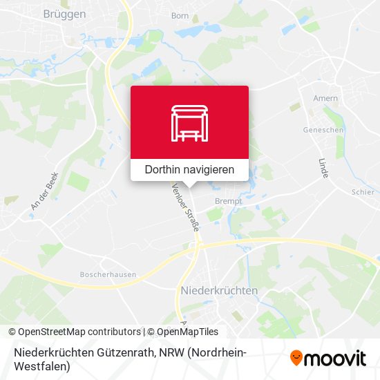 Niederkrüchten Gützenrath Karte