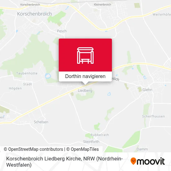 Korschenbroich Liedberg Kirche Karte