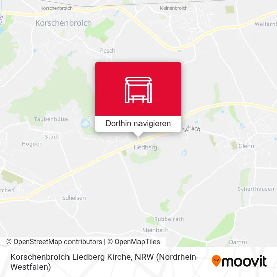 Korschenbroich Liedberg Kirche Karte