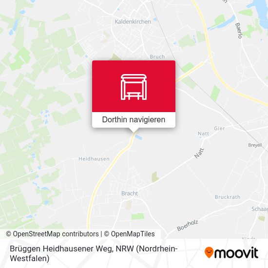 Brüggen Heidhausener Weg Karte