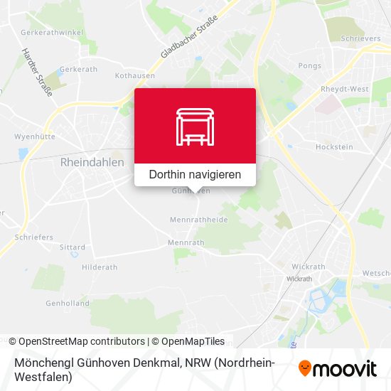 Mönchengl Günhoven Denkmal Karte