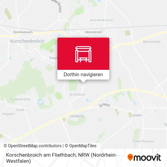 Korschenbroich am Fliethbach Karte