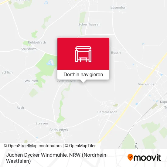 Jüchen Dycker Windmühle Karte