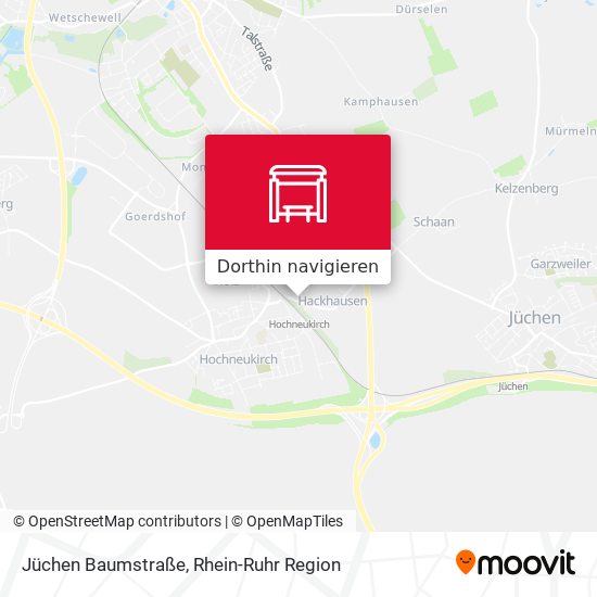 Jüchen Baumstraße Karte