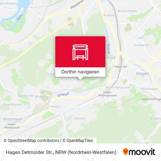 Hagen Detmolder Str. Karte