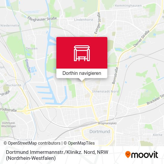 Dortmund Immermannstr. / Klinikz. Nord Karte