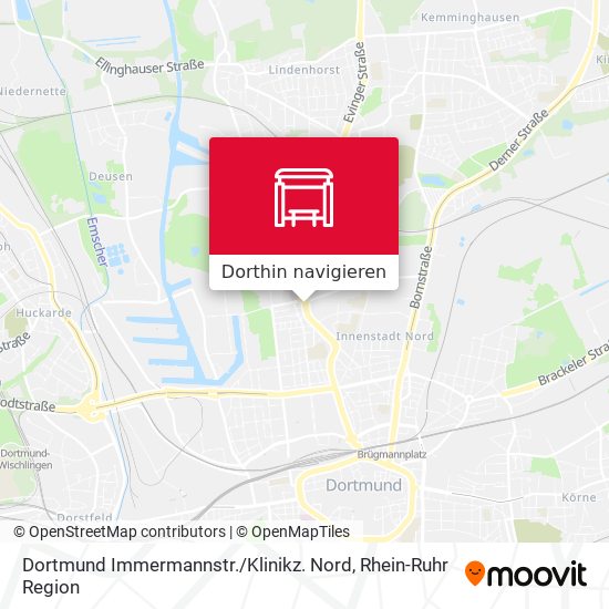 Dortmund Immermannstr. / Klinikz. Nord Karte