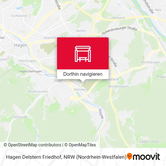 Hagen Delstern Friedhof Karte