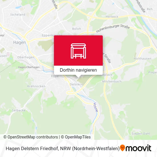 Hagen Delstern Friedhof Karte