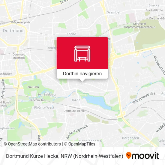 Dortmund Kurze Hecke Karte