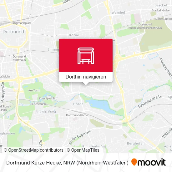 Dortmund Kurze Hecke Karte