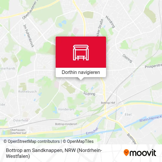 Bottrop am Sandknappen Karte