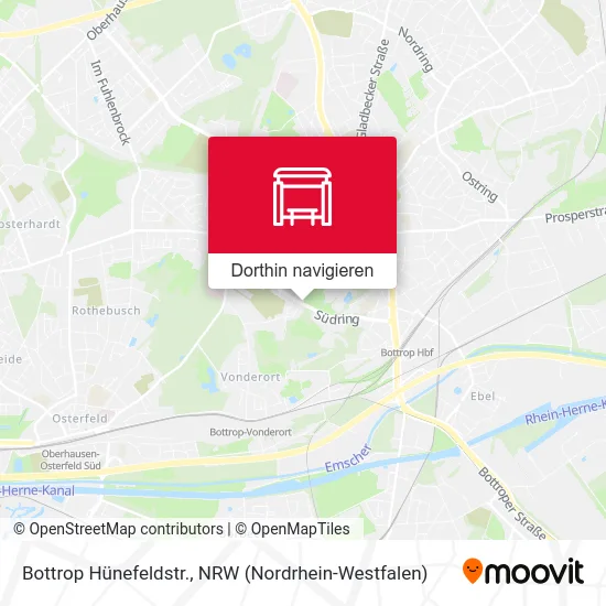 Bottrop Hünefeldstr. Karte