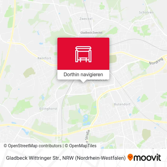 Gladbeck Wittringer Str. Karte