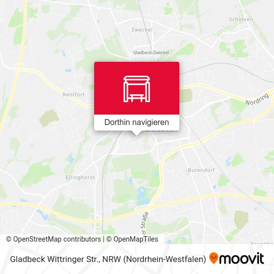Gladbeck Wittringer Str. Karte