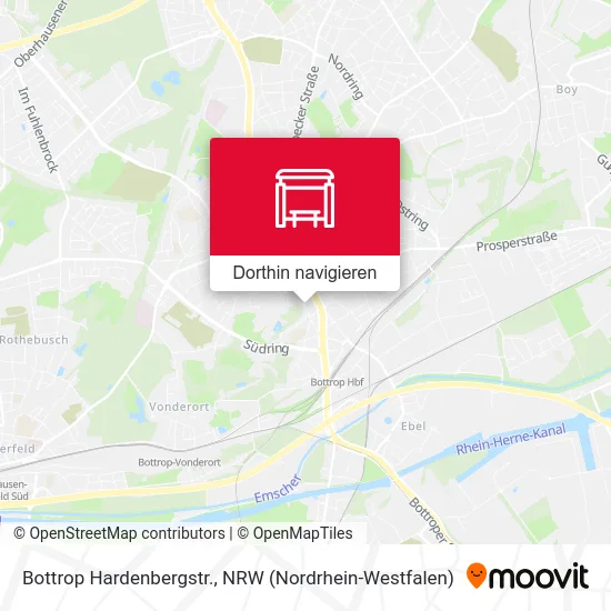 Bottrop Hardenbergstr. Karte