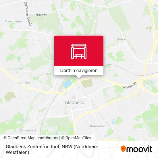 Gladbeck Zentralfriedhof Karte