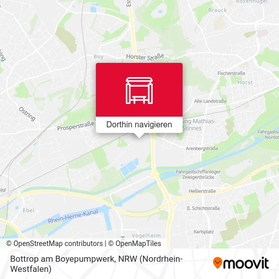 Bottrop am Boyepumpwerk Karte