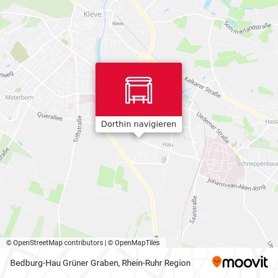 Bedburg-Hau Grüner Graben Karte
