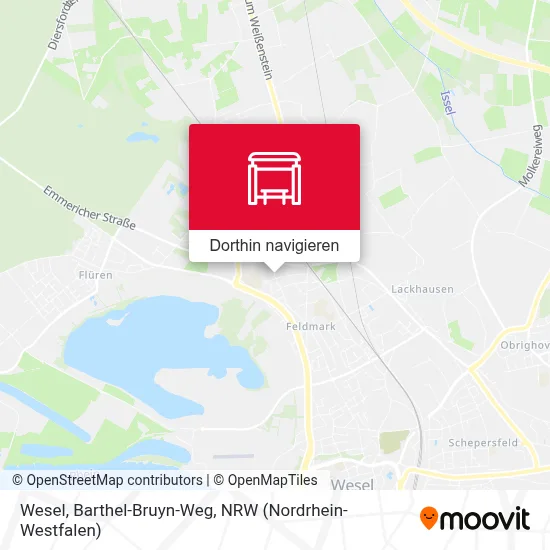 Wesel, Barthel-Bruyn-Weg Karte