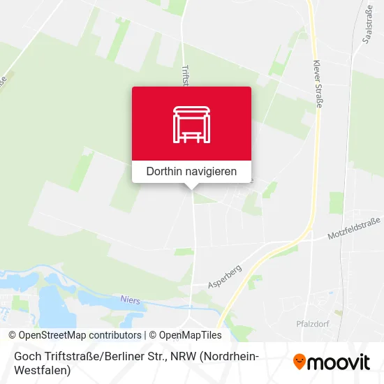 Goch Triftstraße/Berliner Str. Karte