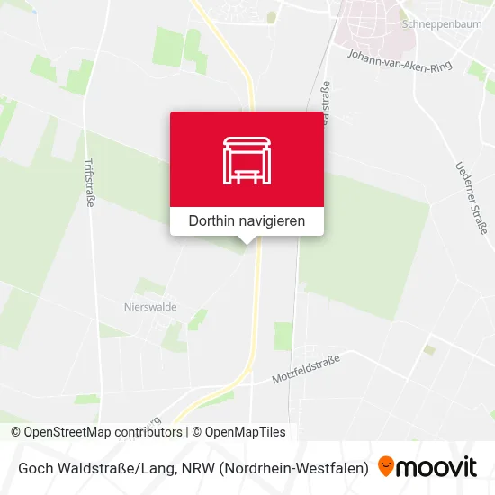 Goch Waldstraße/Lang Karte