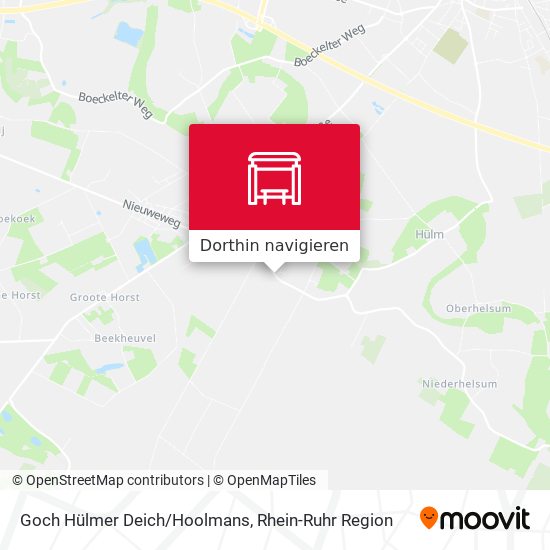 Goch Hülmer Deich/Hoolmans Karte