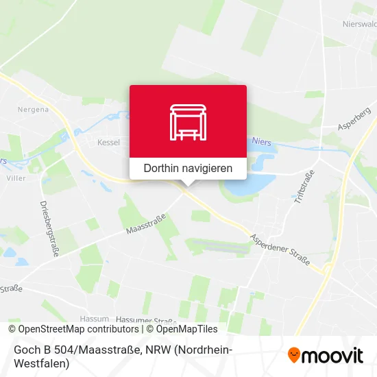 Goch B 504/Maasstraße Karte