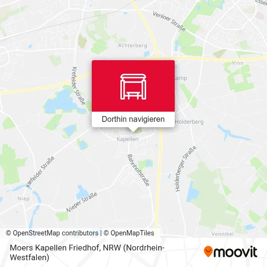 Moers Kapellen Friedhof Karte