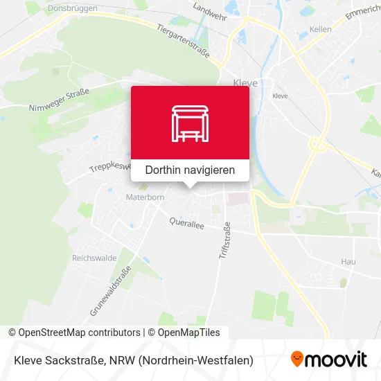 Kleve Sackstraße Karte
