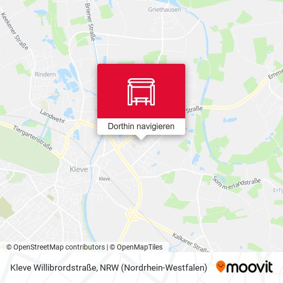 Kleve Willibrordstraße Karte