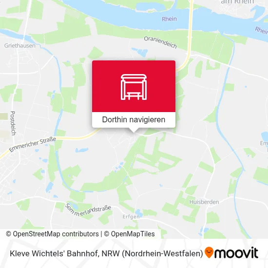 Kleve Wichtels' Bahnhof Karte