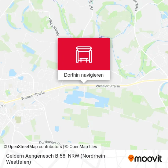 Geldern Aengenesch B 58 Karte