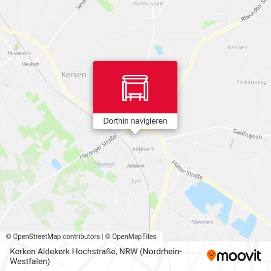 Kerken Aldekerk Hochstraße Karte